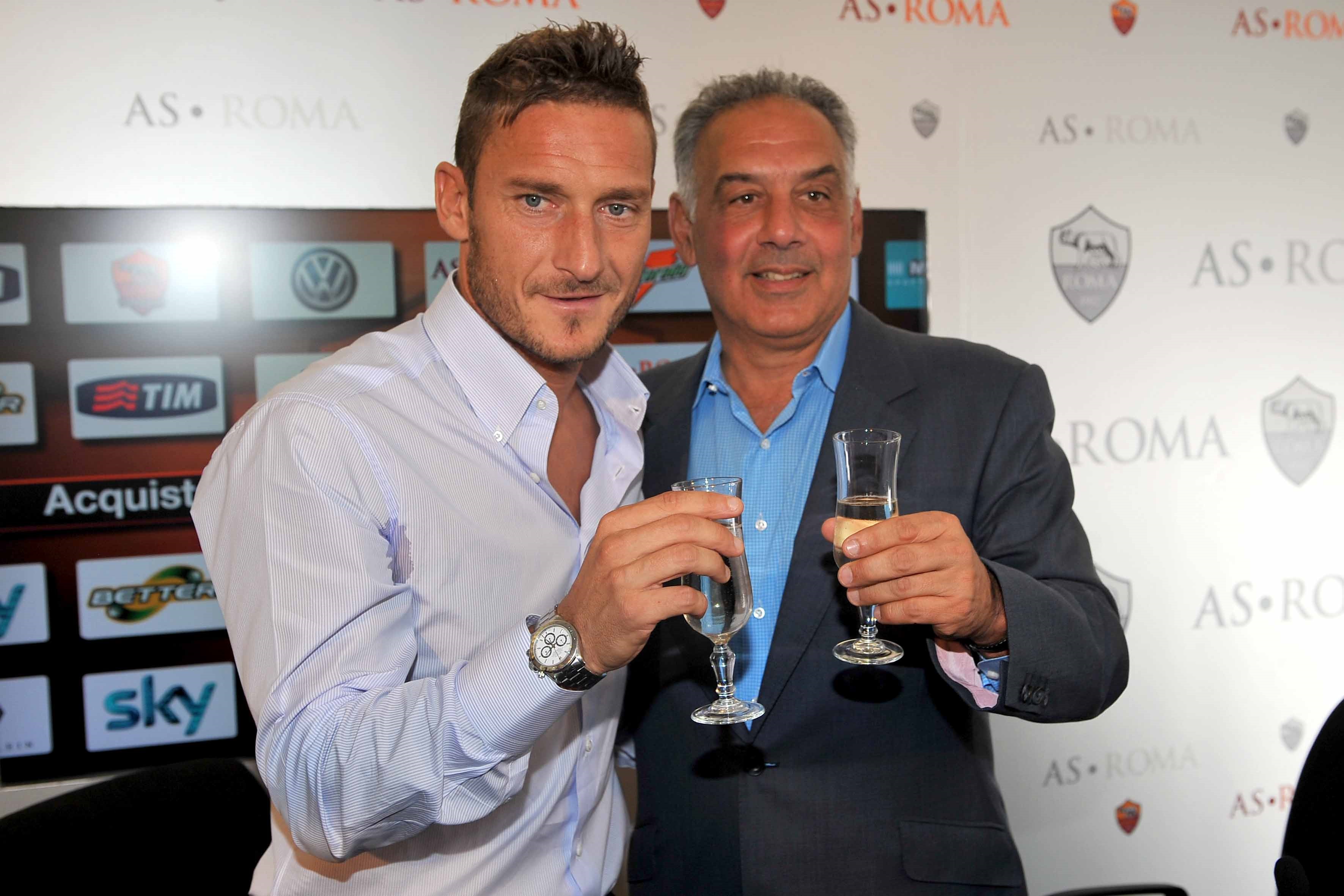 Pallotta e Totti insieme  a Trigoria