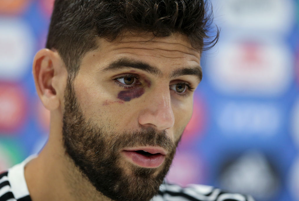 BRONNITSY, RUSSIA - JUNE 27: Federico Fazio of Argentina speaks during a press conference at Stadium of Syroyezhkin sports school  on June 27, 2018 in Bronnitsy, Russia. (Photo by Gabriel Rossi/Getty Images)