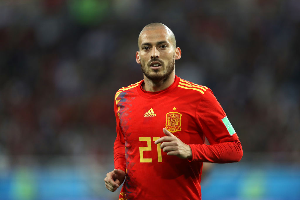 KALININGRAD, RUSSIA - JUNE 25:  David Silva of Spain during the 2018 FIFA World Cup Russia group B match between Spain and Morocco at Kaliningrad Stadium on June 25, 2018 in Kaliningrad, Russia.  (Photo by Francois Nel/Getty Images)