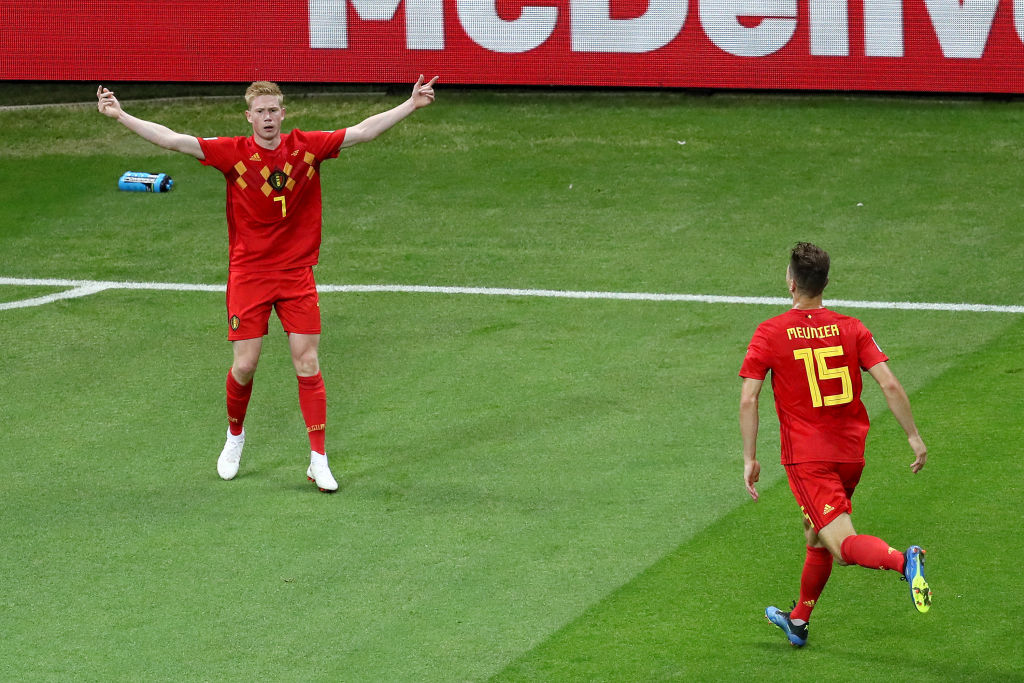 during the 2018 FIFA World Cup Russia Quarter Final match between Brazil and Belgium at Kazan Arena on July 6, 2018 in Kazan, Russia.