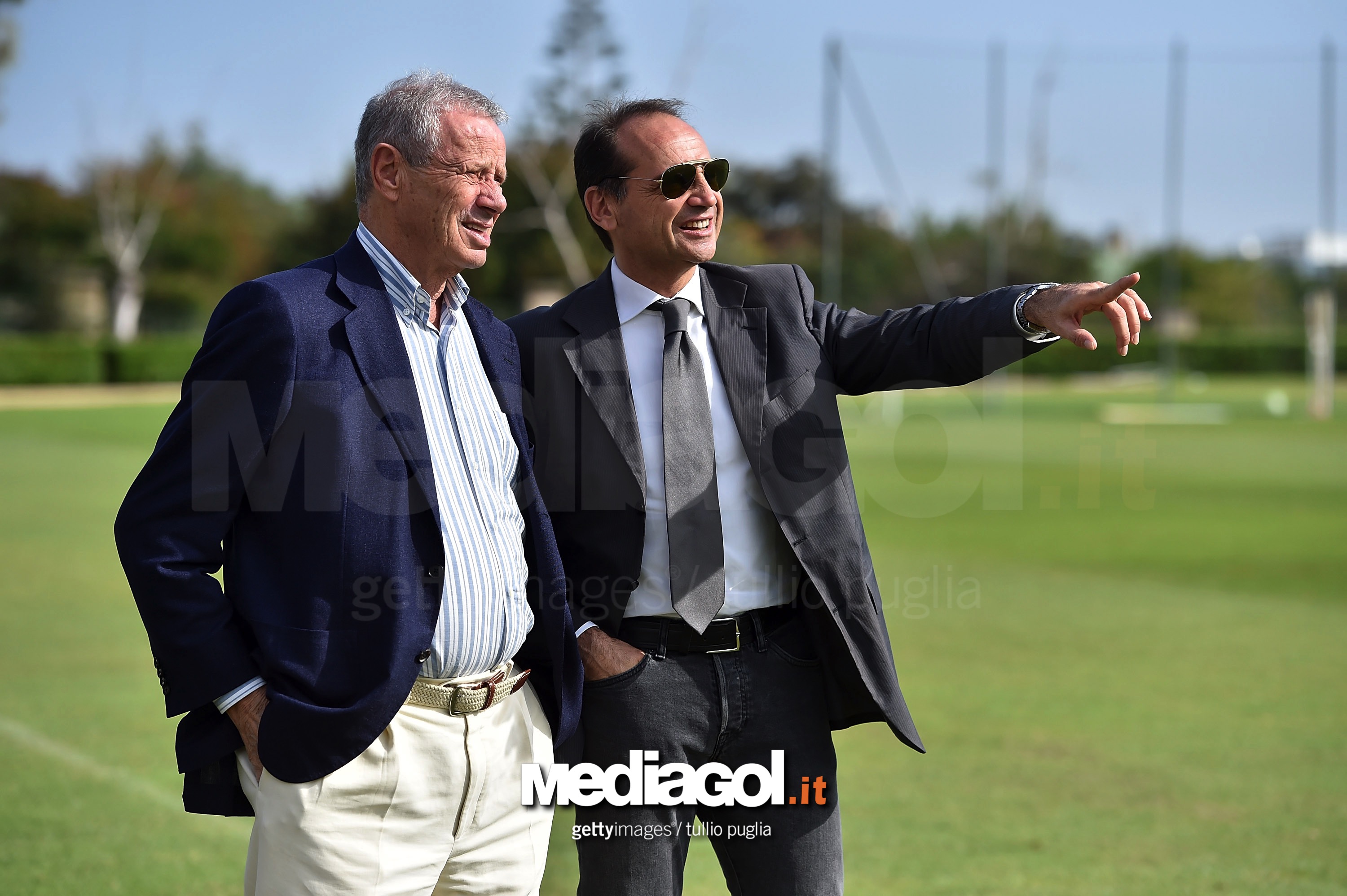 US Citta di Palermo President Maurizio Zamparini Visits Club Traning Ground