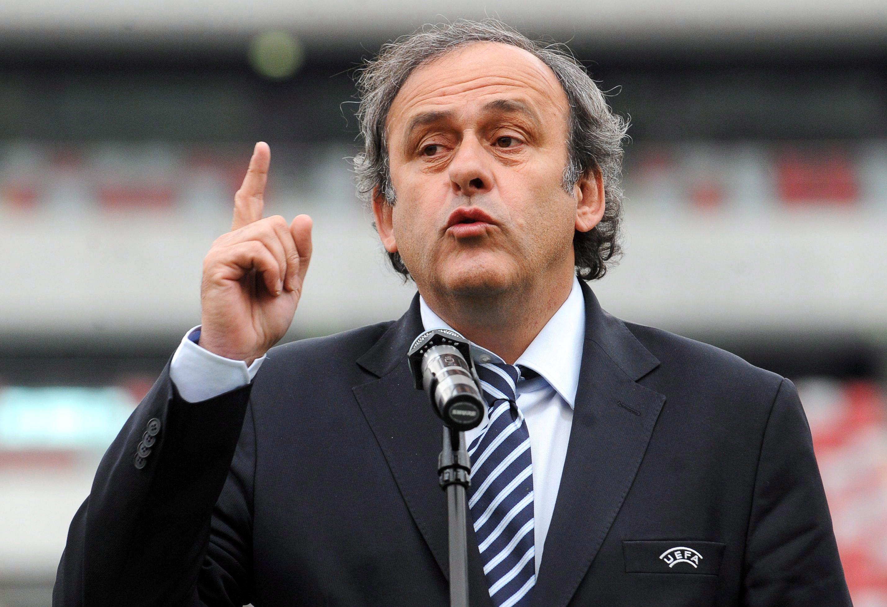 UEFA President Michel Platini in Warsaw