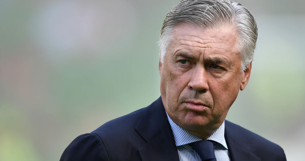 DUBLIN, IRELAND - AUGUST 04: S.S.C Napoli manager Carlo Ancelotti during the international friendly game between Liverpool and Napoli at Aviva Stadium on August 4, 2018 in Dublin, Ireland. (Photo by Charles McQuillan/Getty Images)
