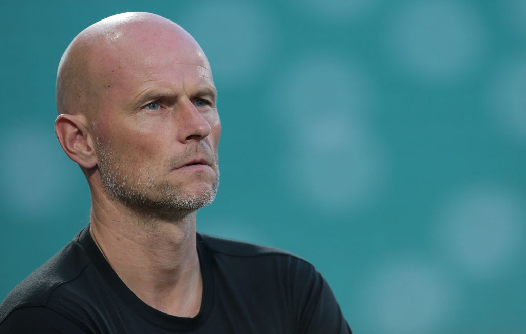 REGGIO NELL'EMILIA, ITALY - AUGUST 23:  FC Copenhagen head coach Stale Solbakken looks on prior to the UEFA Europa League Play-Off first leg match between Atalanta BC and FC Copenhagen at Mapei Stadium - Citta' del Tricolore on August 23, 2018 in Reggio nell'Emilia, Italy.  (Photo by Emilio Andreoli/Getty Images)