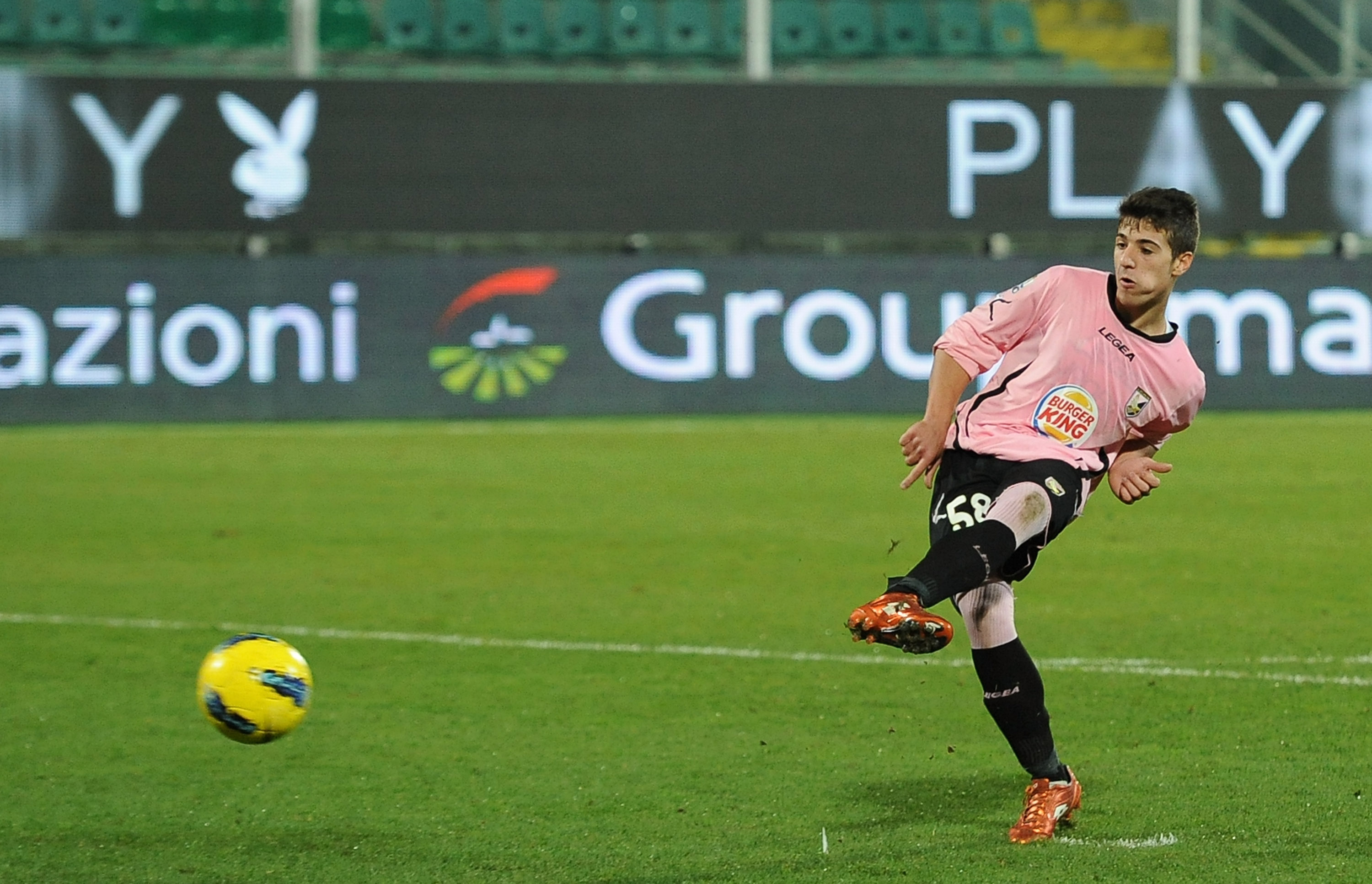 PALERMO, ITALY - DECEMBER 13:  Mauro Bollino of Palermo misses a penalty during the Tim Cup match between US Citta di Palermo and AC Siena at Stadio Renzo Barbera on December 13, 2011 in Palermo, Italy.  (Photo by Tullio M. Puglia/Getty Images)
