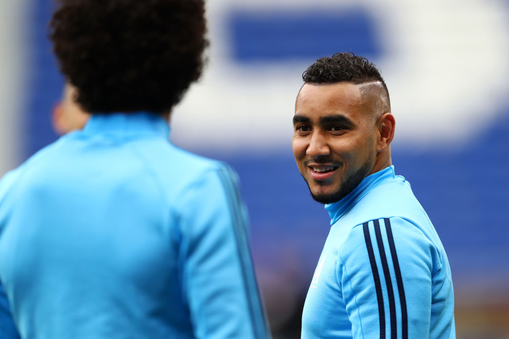 during an Olympique de Marseille training session ahead of the the UEFA Europa League Final against Club Atletico de Madrid at Stade de Lyon on May 15, 2018 in Lyon, France.