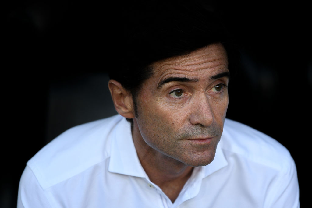 VALENCIA, SPAIN - AUGUST 20:  Head coach Marcelino Garcia Toral of Valencia CF looks on during the La Liga match between Valencia CF and  Club Atletico de Madrid at Estadio Mestalla on August 20, 2018 in Valencia, Spain.  (Photo by David Ramos/Getty Images)