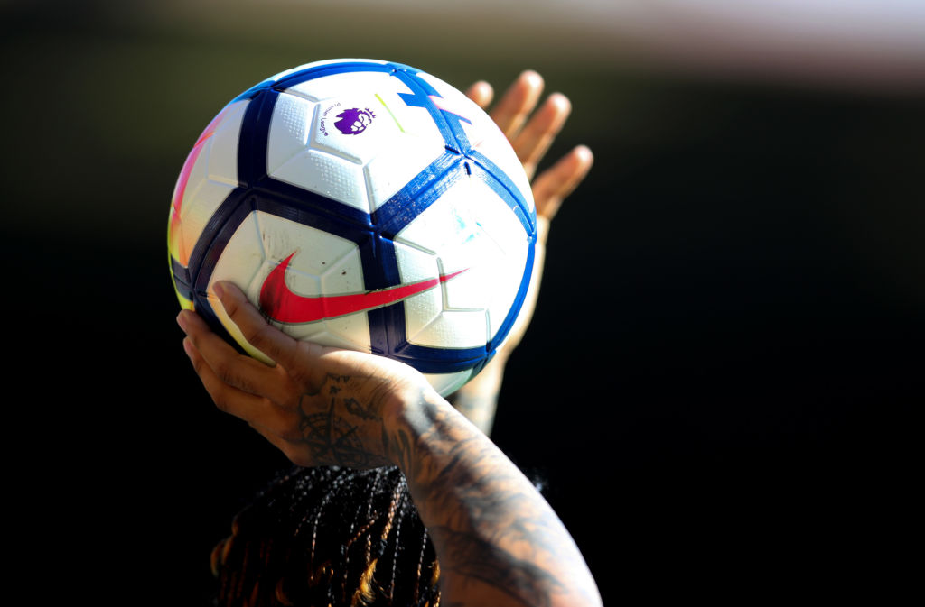 WATFORD, ENGLAND - MAY 05: The Nike Ordem V ball during the Premier League match between Watford and Newcastle United at Vicarage Road on May 5, 2018 in Watford, England. (Photo by Catherine Ivill/Getty Images)