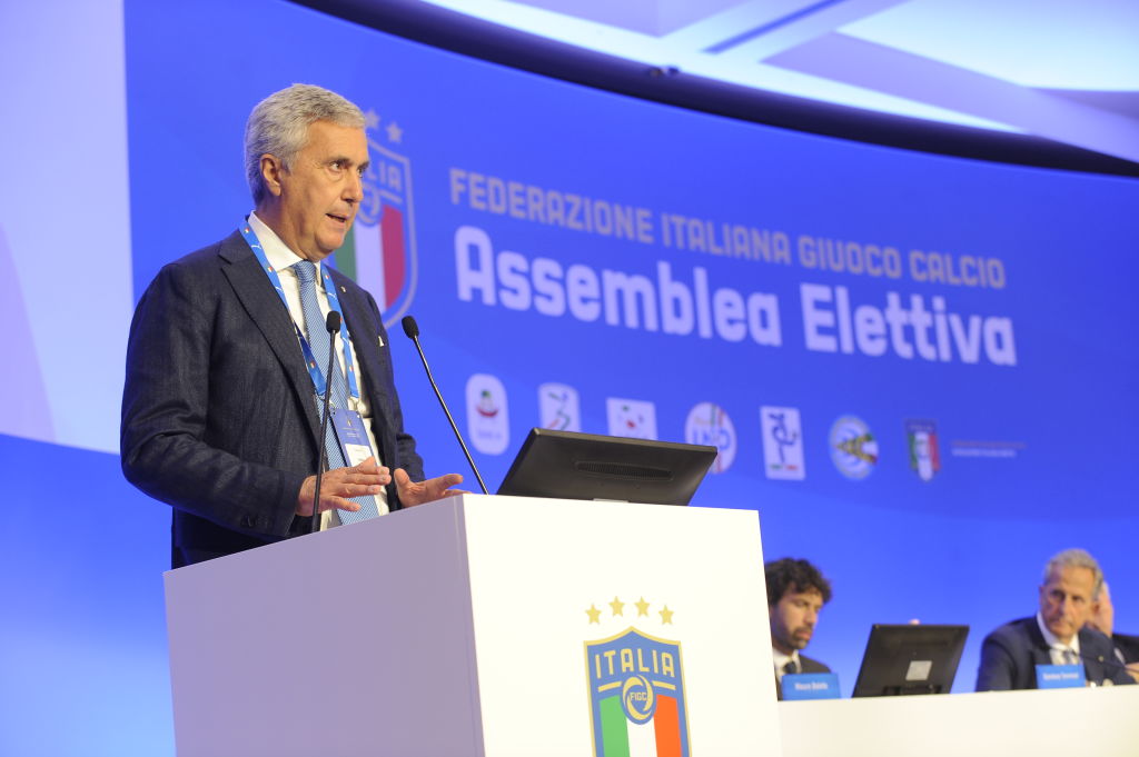 ROME, ITALY - OCTOBER 22:  Cosimo Sibilia President of LND attends the Italian Football Federation (FIGC) elective assembly on October 22, 2018 in Rome, Italy.  (Photo by Marco Rosi/Getty Images)