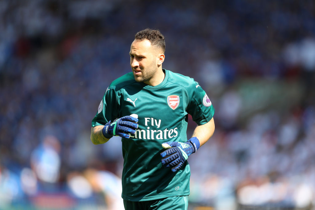 HUDDERSFIELD, ENGLAND - MAY 13: David Ospina of Arsenal during the Premier League match between Huddersfield Town and Arsenal at John Smith's Stadium on May 13, 2018 in Huddersfield, England. (Photo by Catherine Ivill/Getty Images)