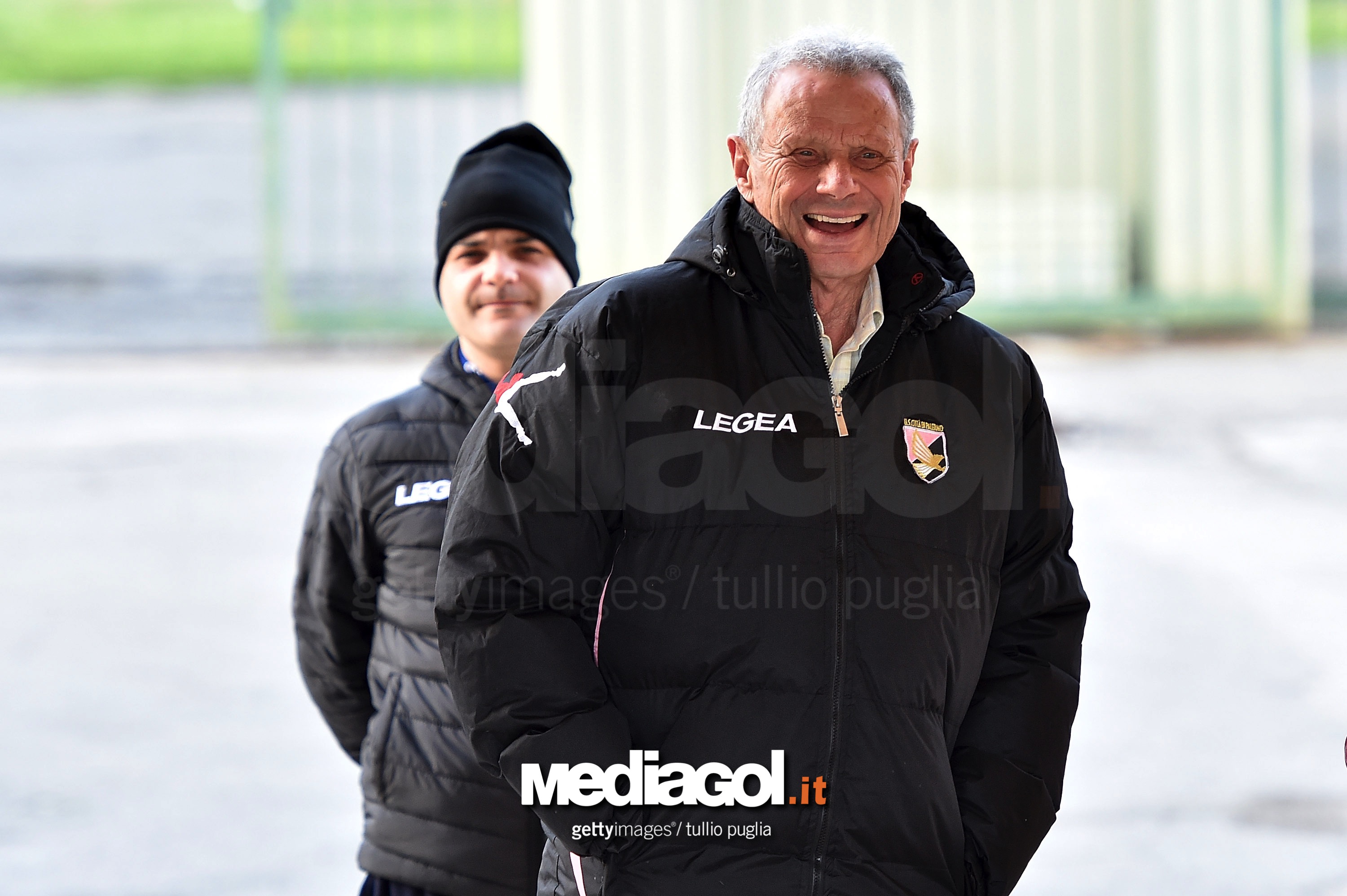 US Citta di Palermo Owner Maurizio Zamparini Meets Team's Players