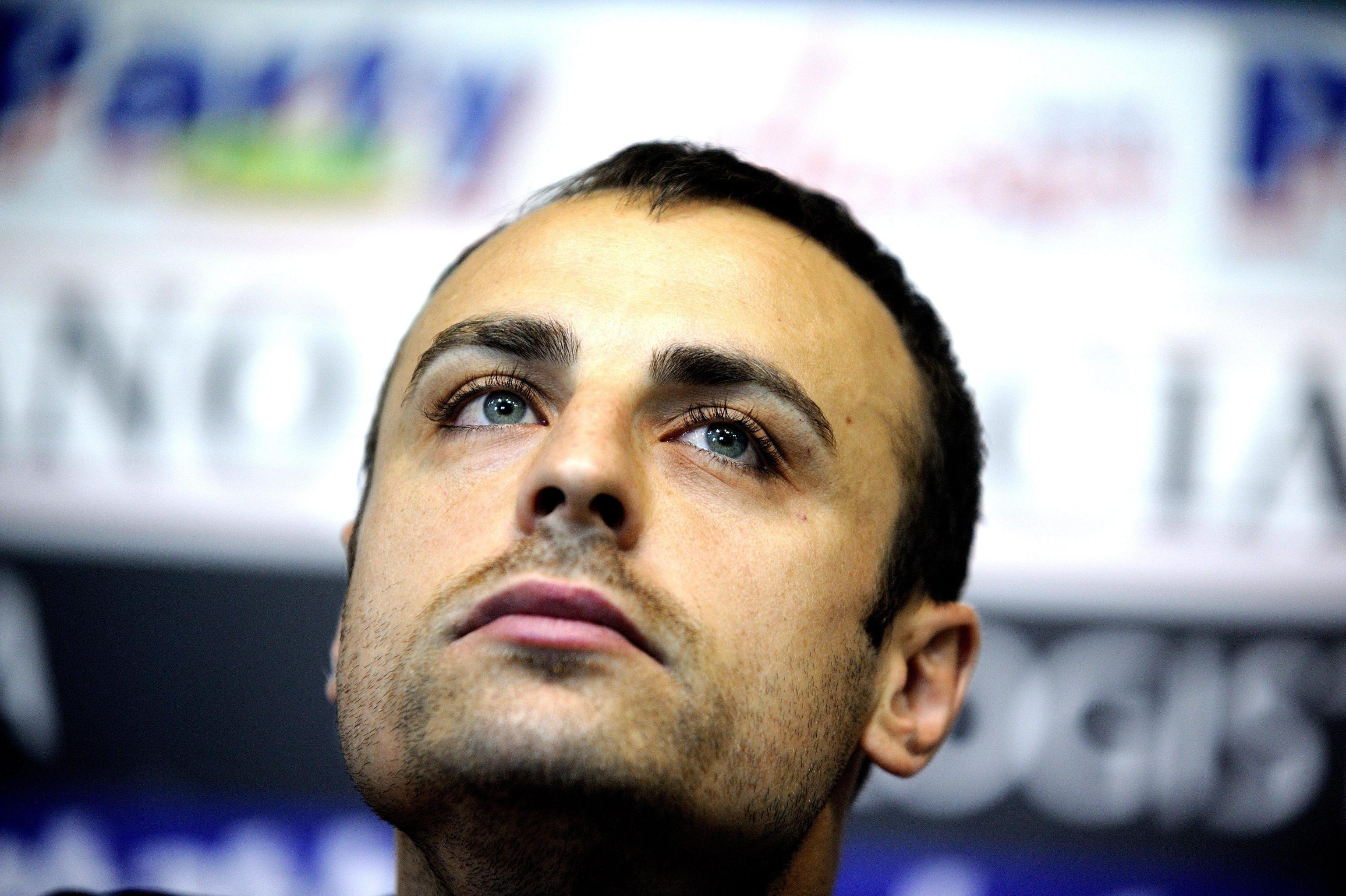 Bulgarian player Dimitar Berbatov of British's Fulham speaks during his press conference