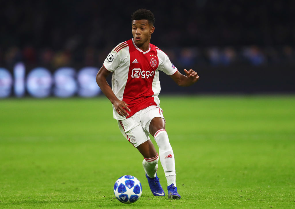 AMSTERDAM, NETHERLANDS - DECEMBER 12:  David Neres of Ajax in action during the UEFA Champions League Group E match between Ajax and FC Bayern Munich at Johan Cruyff Arena on December 12, 2018 in Amsterdam, Netherlands.  (Photo by Dean Mouhtaropoulos/Getty Images)