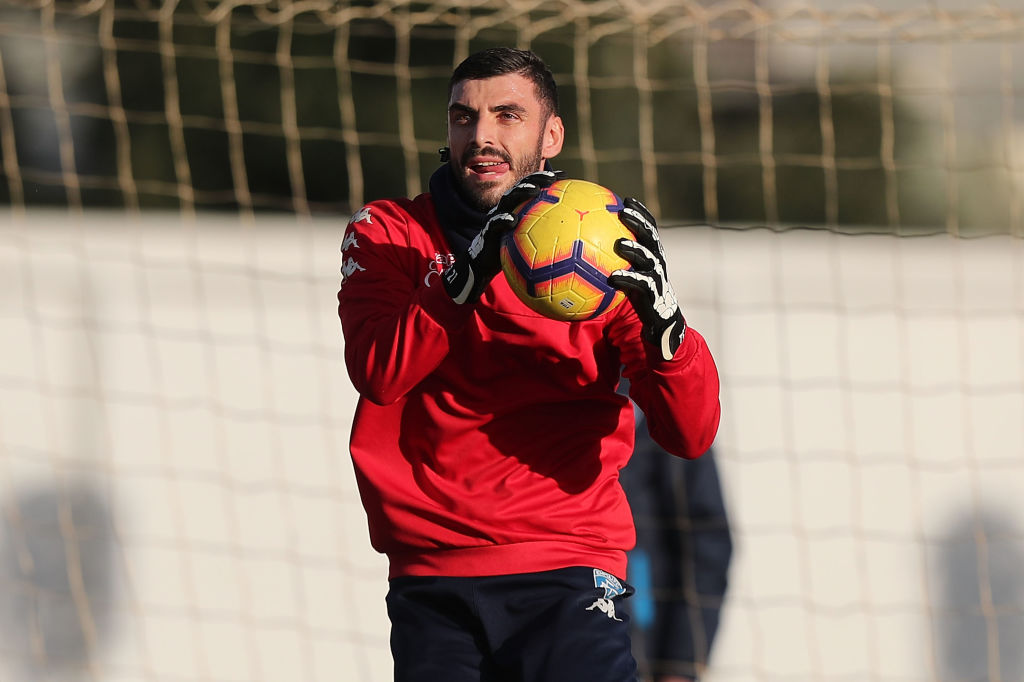 EMPOLI, ITALY - JANUARY 16: Pietro Terraciano of Empoli FC handles the ball during training session on January 16, 2019 in Empoli, Italy.  (Photo by Gabriele Maltinti/Getty Images)