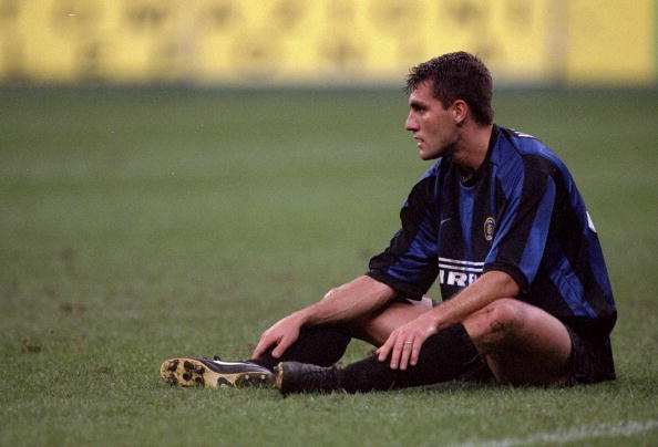 2 Oct 1999:  Christian Vieri of Inter Milan during the Serie A match against Piacenza at the San Siro Stadium in Milan, Italy. Inter won 2-1.  Mandatory Credit: Claudio Villa /Allsport