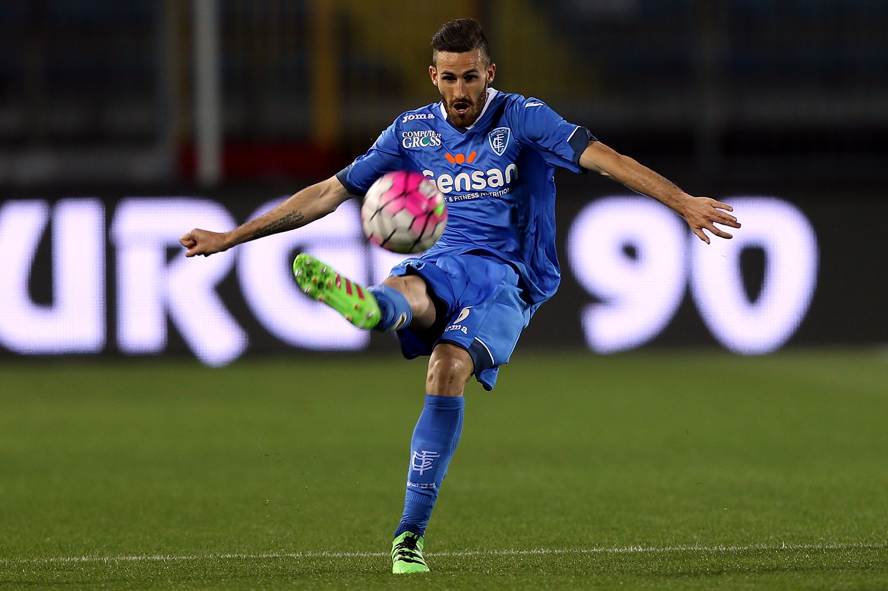 EMPOLI, ITALY - APRIL 20: Luca Bittante of Empoli FC in action during the Serie A match between Empoli FC and Hellas Verona FC at Stadio Carlo Castellani on April 20, 2016 in Empoli, Italy.  (Photo by Gabriele Maltinti/Getty Images)