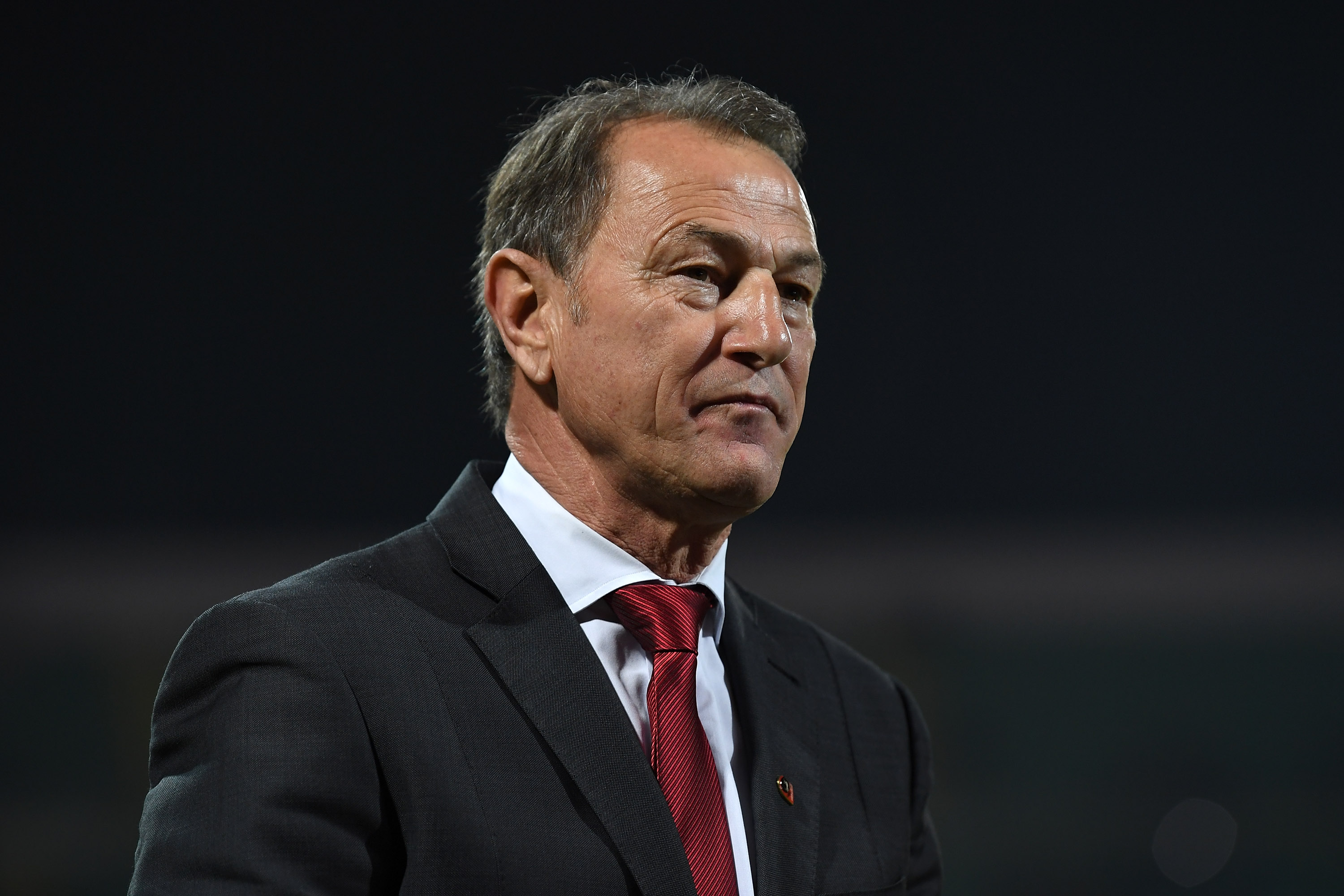 PALERMO, ITALY - MARCH 24:  Albania head coach Gianni De Biasi looks on during the FIFA 2018 World Cup Qualifier between Italy and Albania at Stadio Renzo Barbera on March 24, 2017 in Palermo, Italy.  (Photo by Valerio Pennicino/Getty Images)