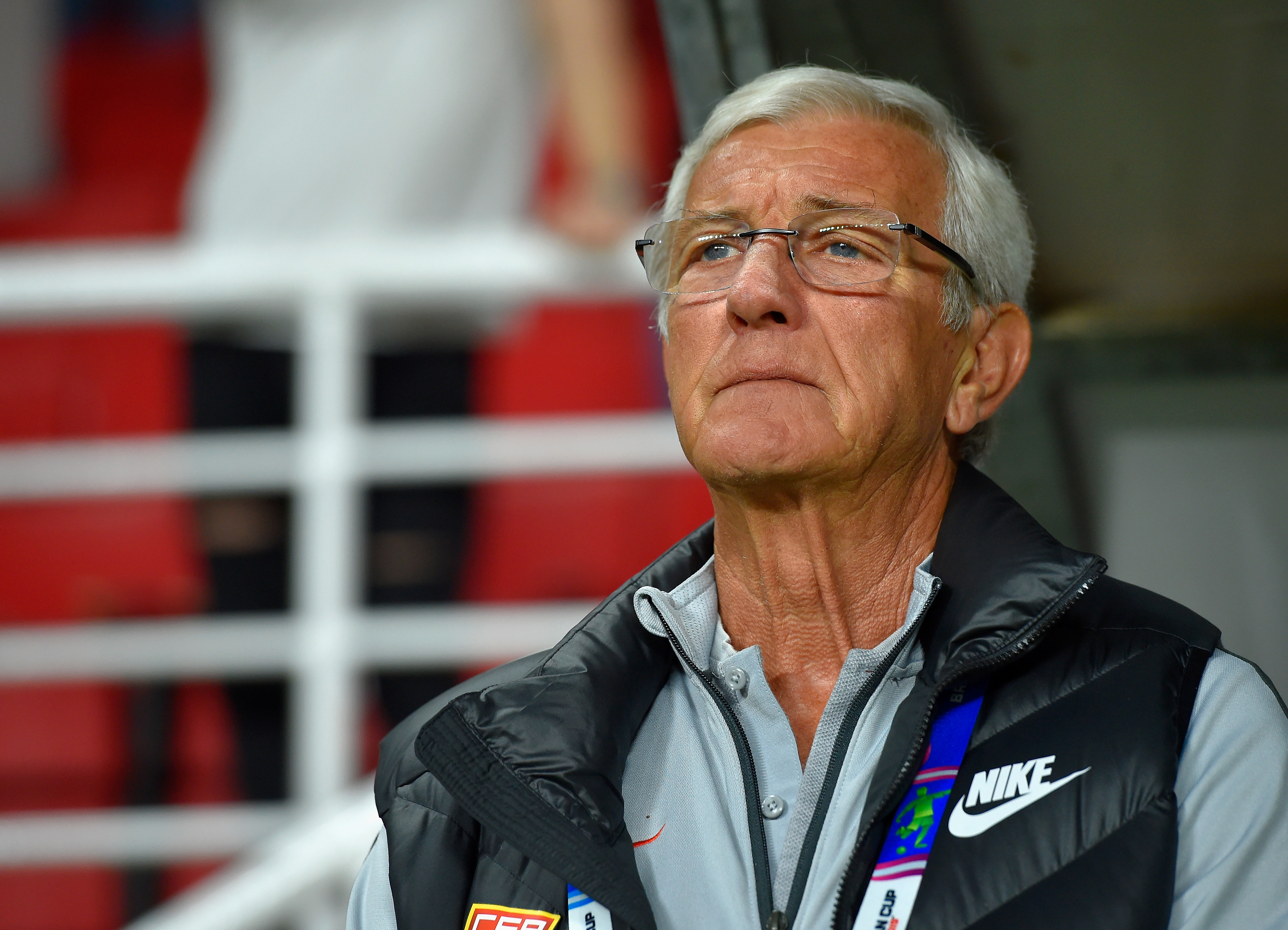 ABU DHABI, UNITED ARAB EMIRATES - JANUARY 24:  Marcello Lippi, Head Coach of China during the AFC Asian Cup quarter final match between China and Iran at Mohammed Bin Zayed Stadium on January 24, 2019 in Abu Dhabi, United Arab Emirates.  (Photo by Koki Nagahama/Getty Images)