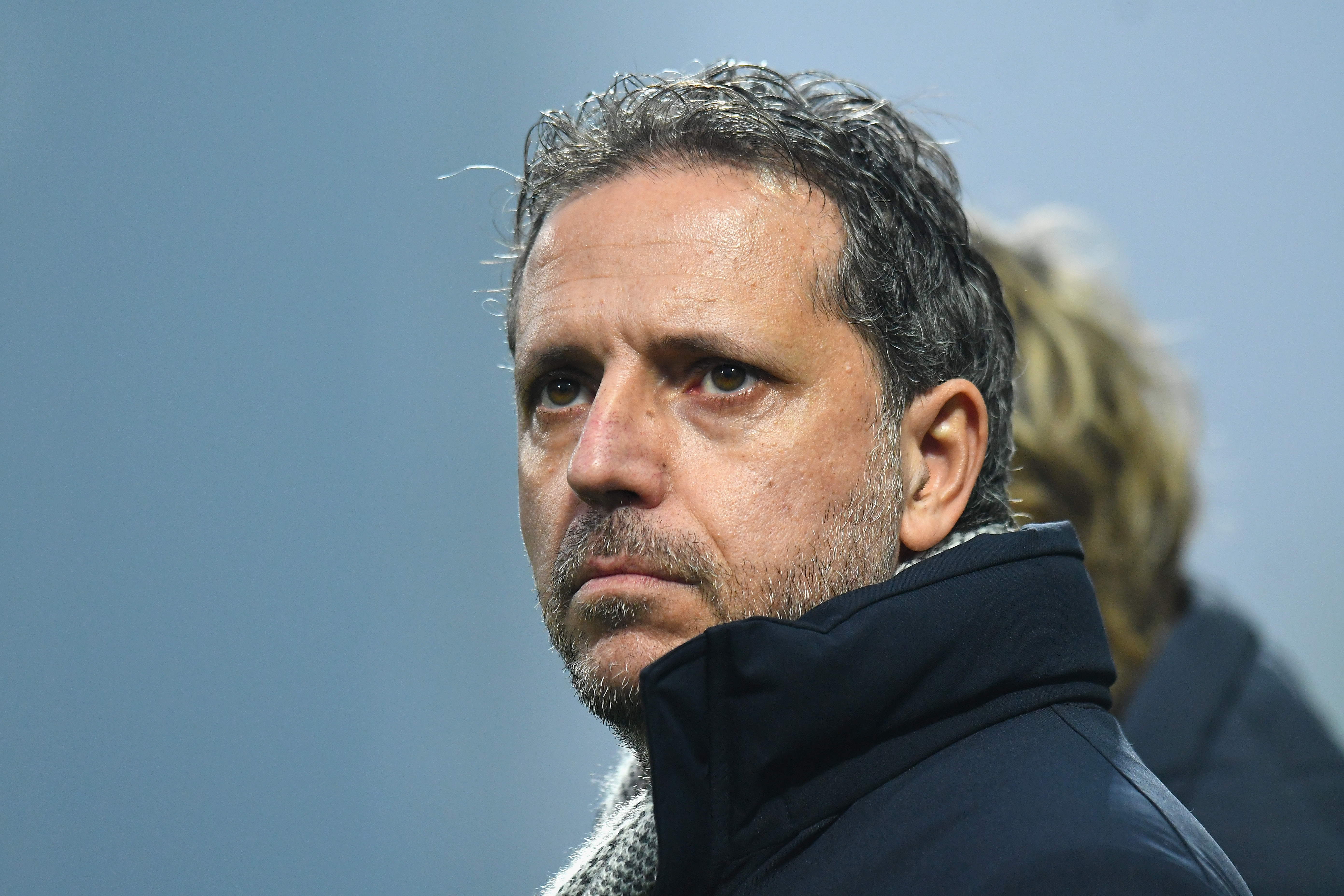 REGGIO NELL'EMILIA, ITALY - FEBRUARY 10: CEO of Juventus Fabio Paratici looks on during the Serie A match between US Sassuolo and Juventus at Mapei Stadium - Citta' del Tricolore on February 10, 2019 in Reggio nell'Emilia, Italy.  (Photo by Alessandro Sabattini/Getty Images)