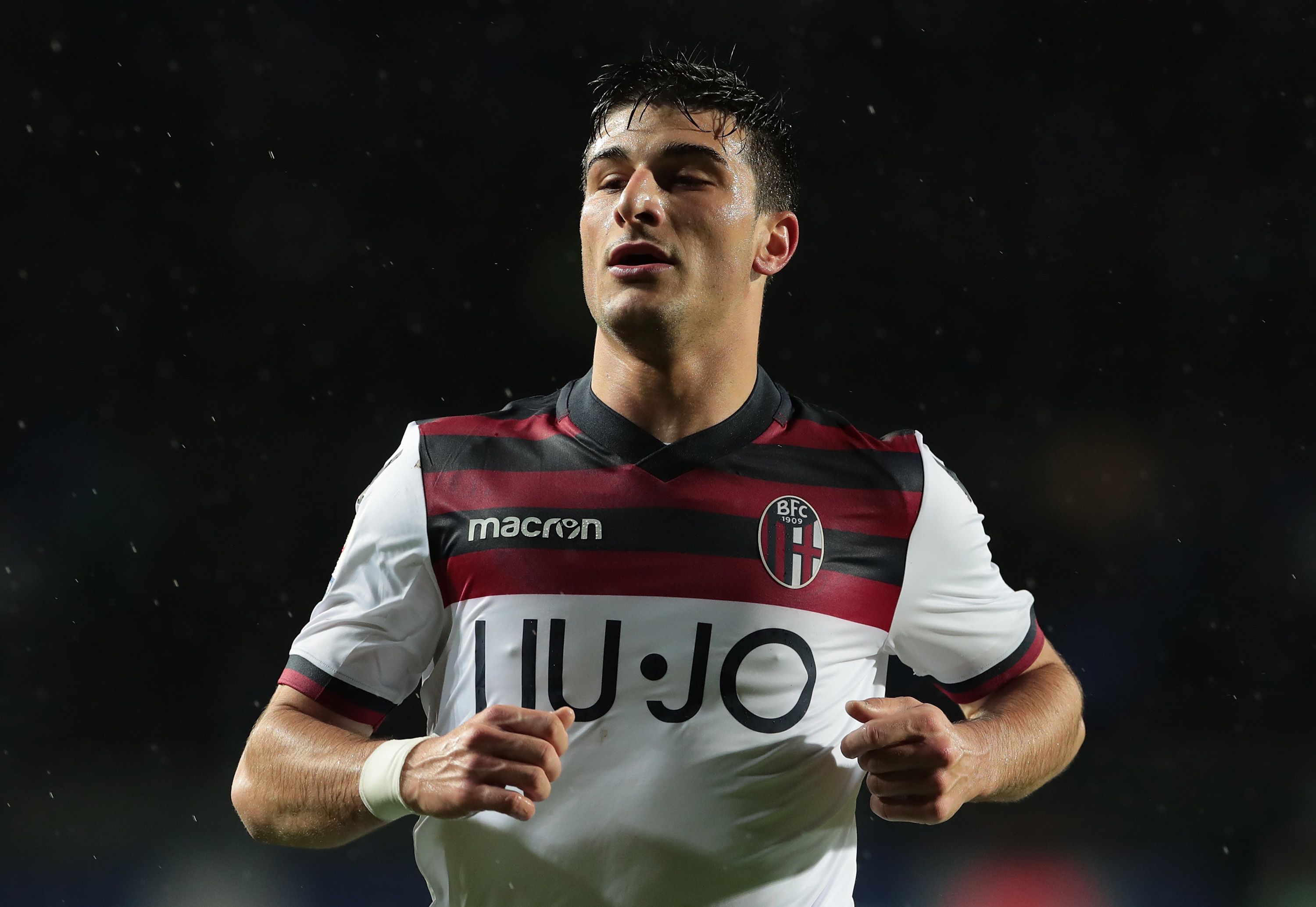 BERGAMO, ITALY - APRIL 04:  Riccardo Orsolini of Bologna FC looks on during the Serie A match between Atalanta BC and Bologna FC at Stadio Atleti Azzurri d'Italia on April 4, 2019 in Bergamo, Italy.  (Photo by Emilio Andreoli/Getty Images)