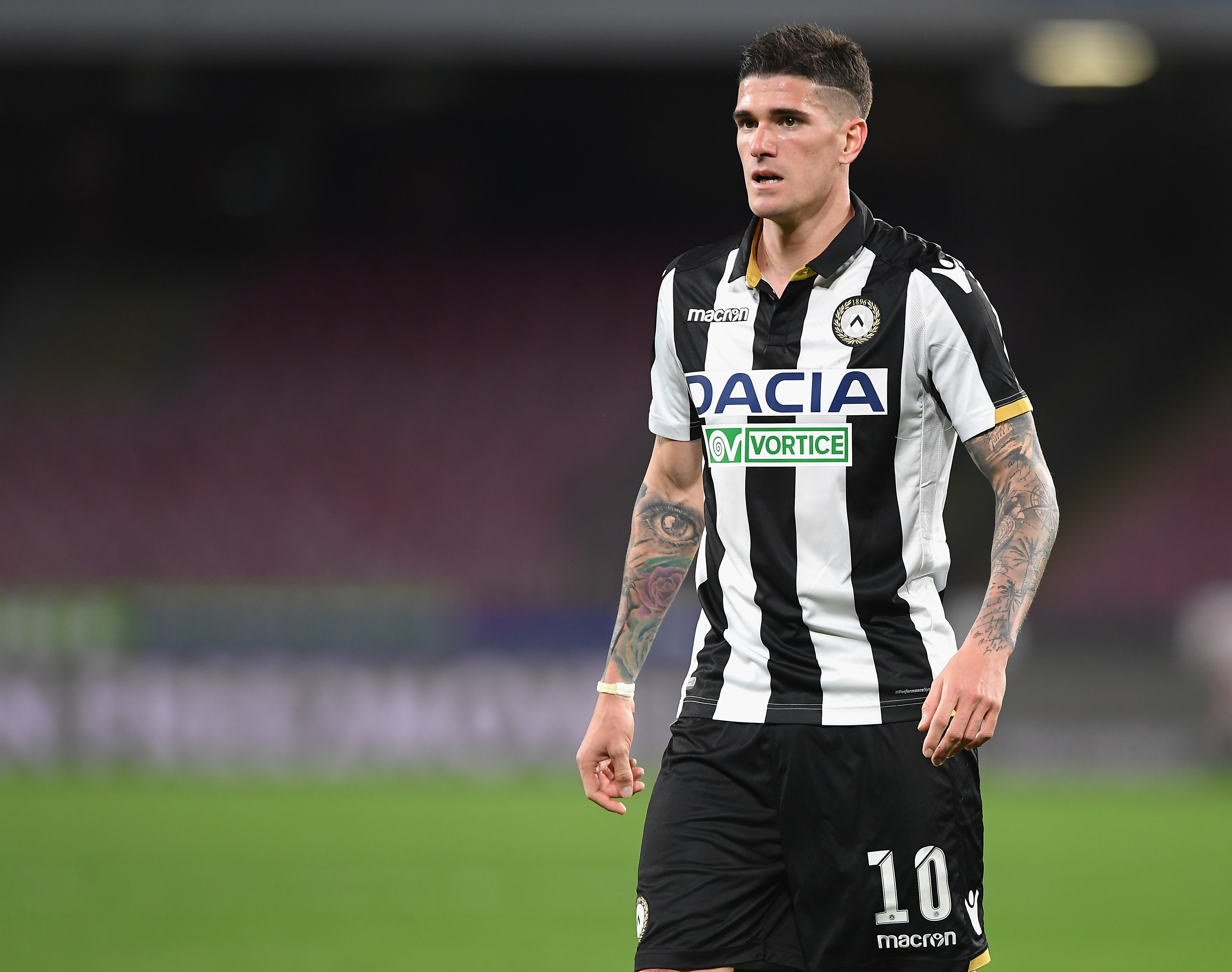 NAPLES, ITALY - MARCH 17:  Rodrigo de Paul of Udinese in action during the Serie A match between SSC Napoli and Udinese at Stadio San Paolo on March 17, 2019 in Naples, Italy.  (Photo by Francesco Pecoraro/Getty Images)