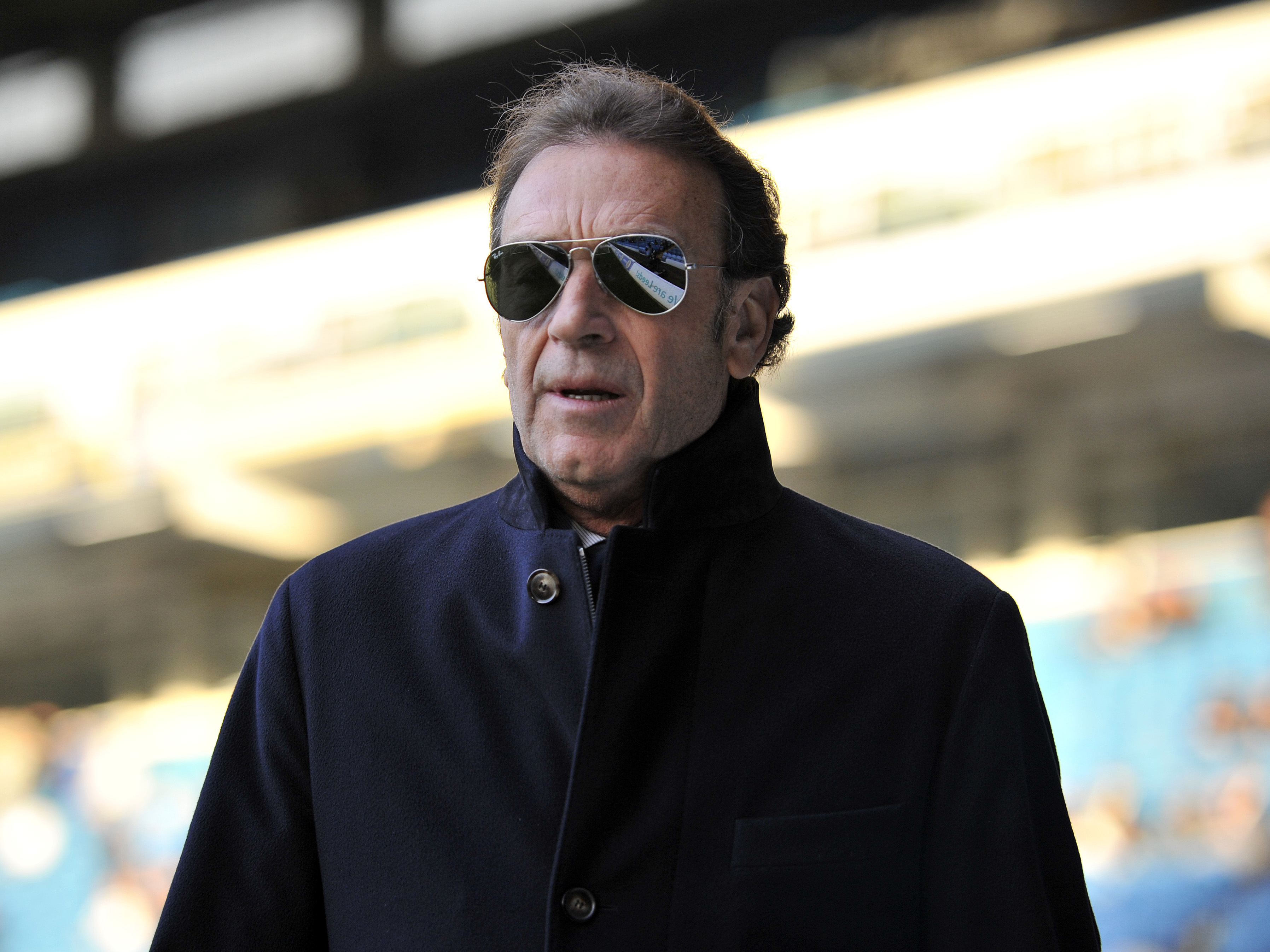 LEEDS, ENGLAND - DECEMBER 13:  Massimo Cellino President and Director of Leeds United during the Sky Bet Championship match between Leeds United and Fulham at Elland Road on December 13, 2014 in Leeds, England. (Photo by Clint Hughes/Getty Images)