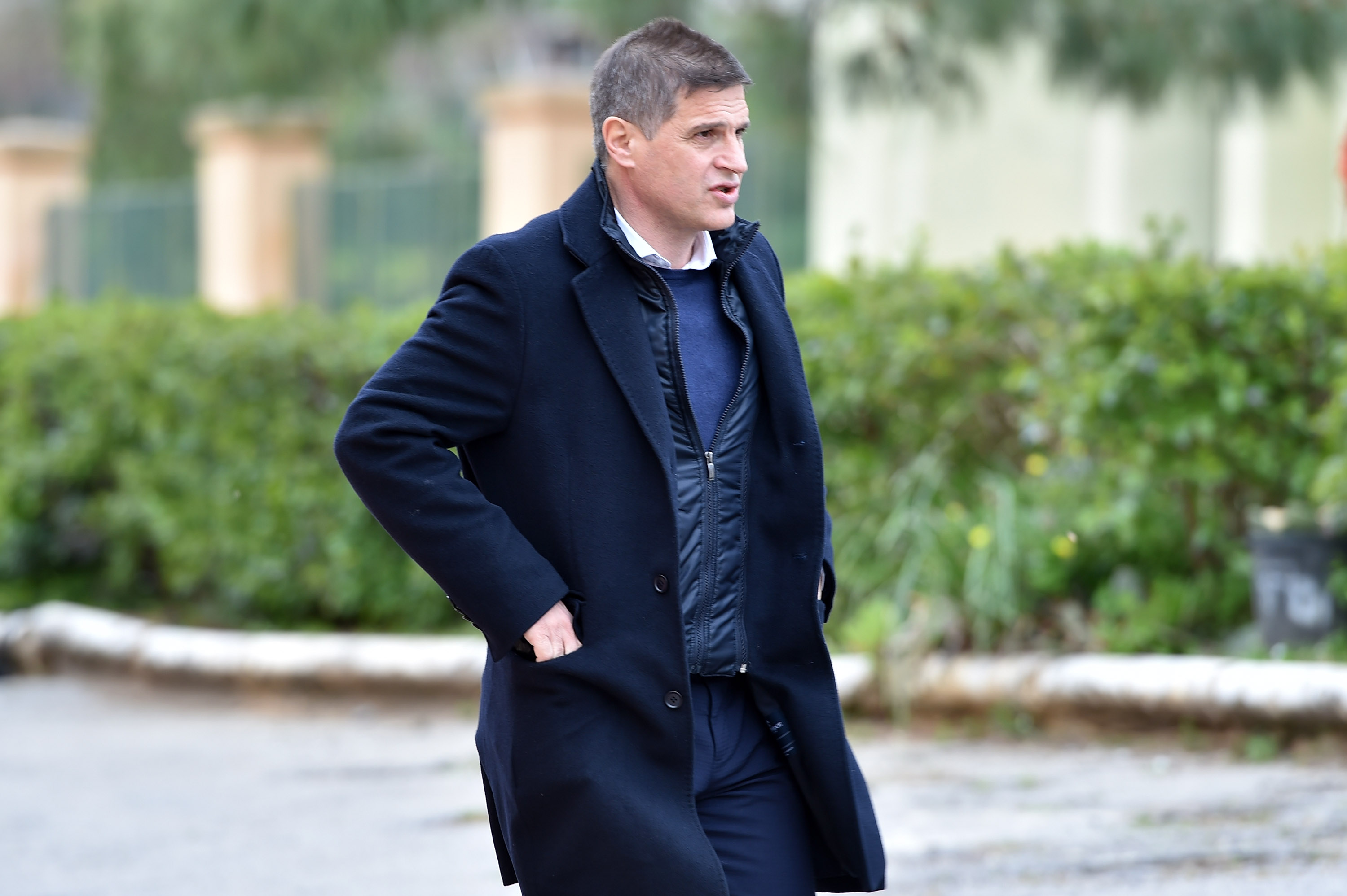 PALERMO, ITALY - MARCH 01:  Aladino Valoti, new Sport Director of US Citta' di Palermo, looks on before a press conference at Campo Tenente Onorato on March 1, 2018 in Palermo, Italy.  (Photo by Tullio M. Puglia/Getty Images)