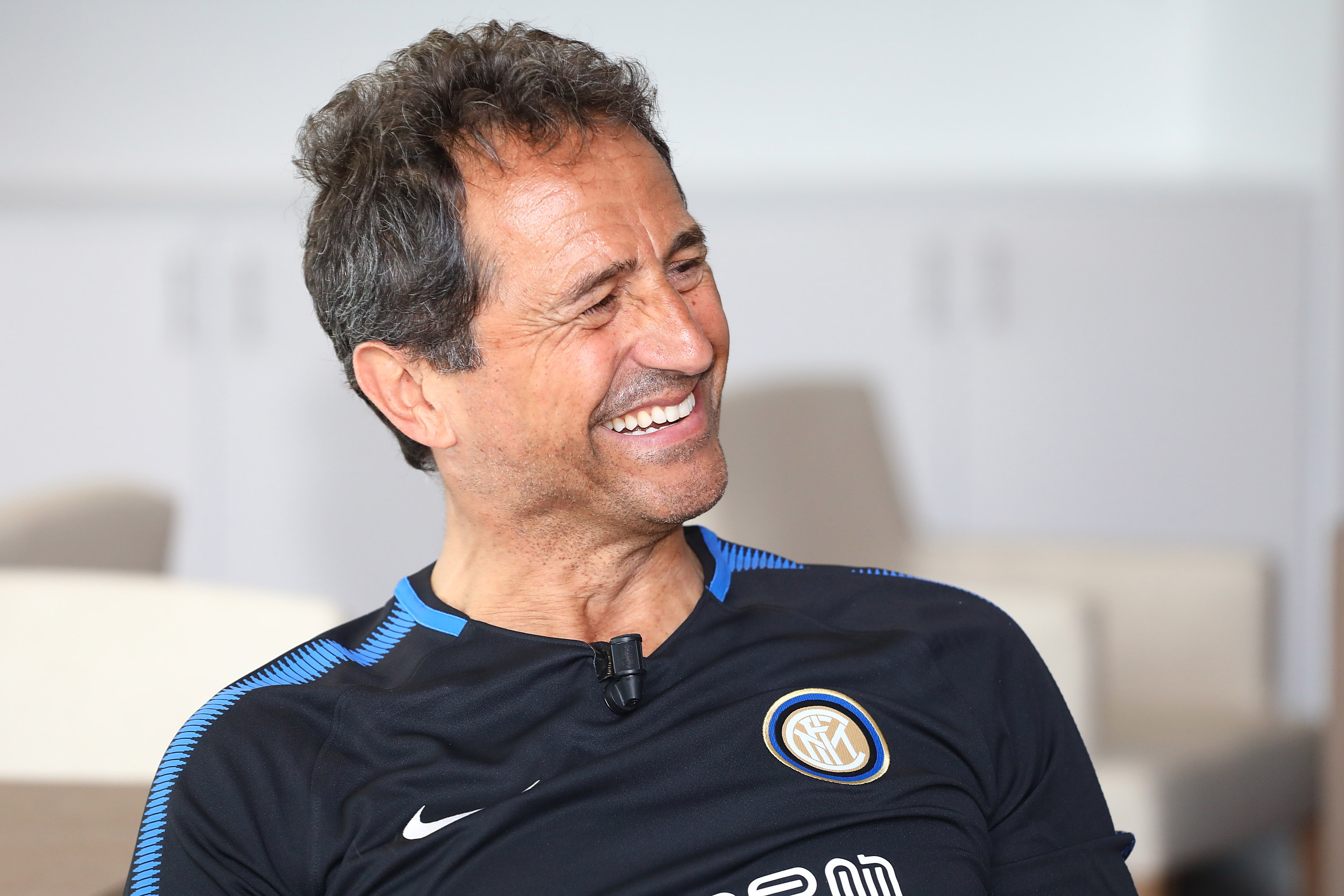 COMO, ITALY - MAY 10:  Riccardo Ferri of Inter Forever looks on during the FC Internazionale training session at the club's training ground Suning Training Center in memory of Angelo Moratti on May 10, 2018 in Como, Italy.  (Photo by Marco Luzzani - Inter/Inter via Getty Images)