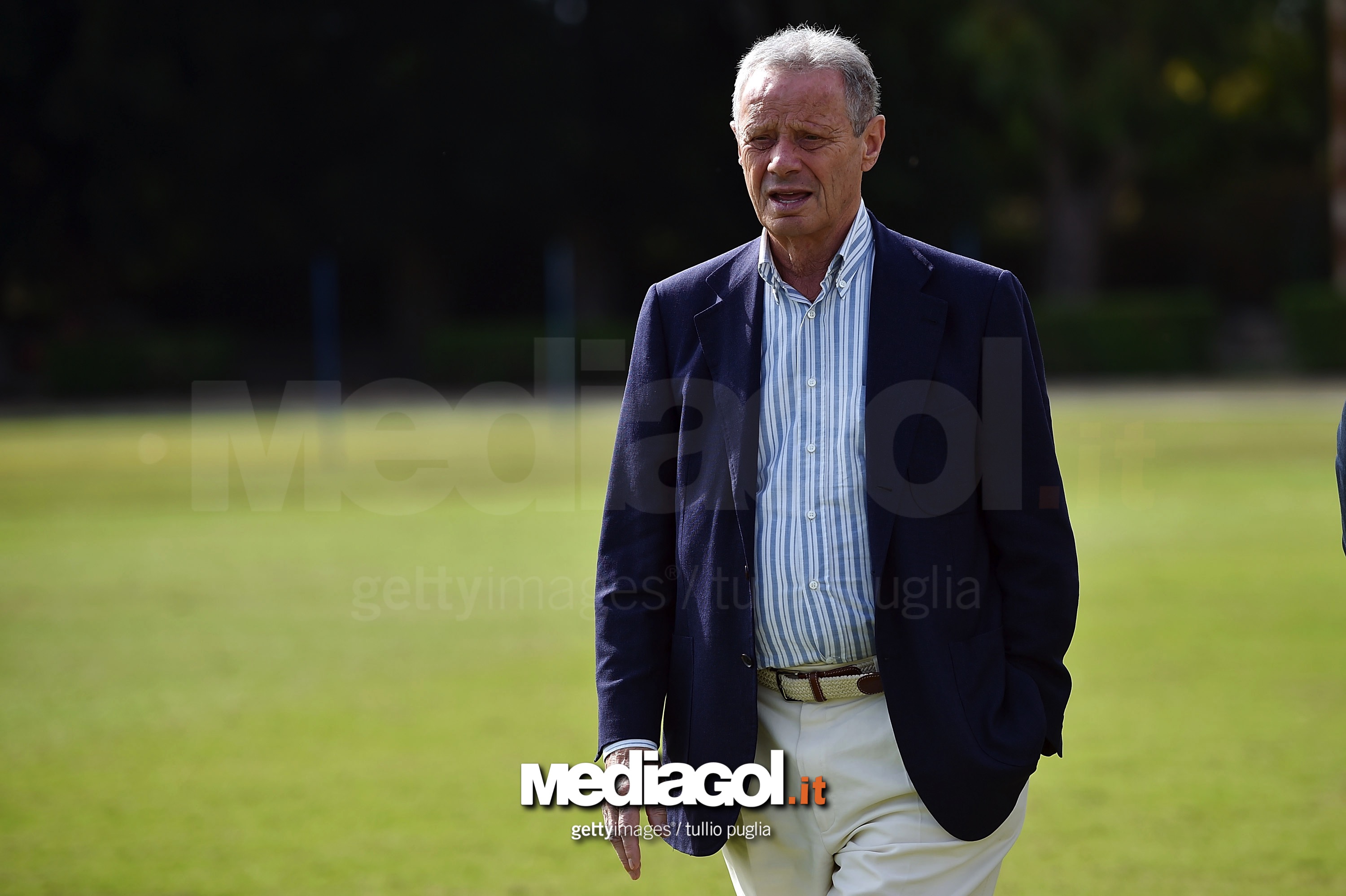 US Citta di Palermo President Maurizio Zamparini Visits Club Traning Ground