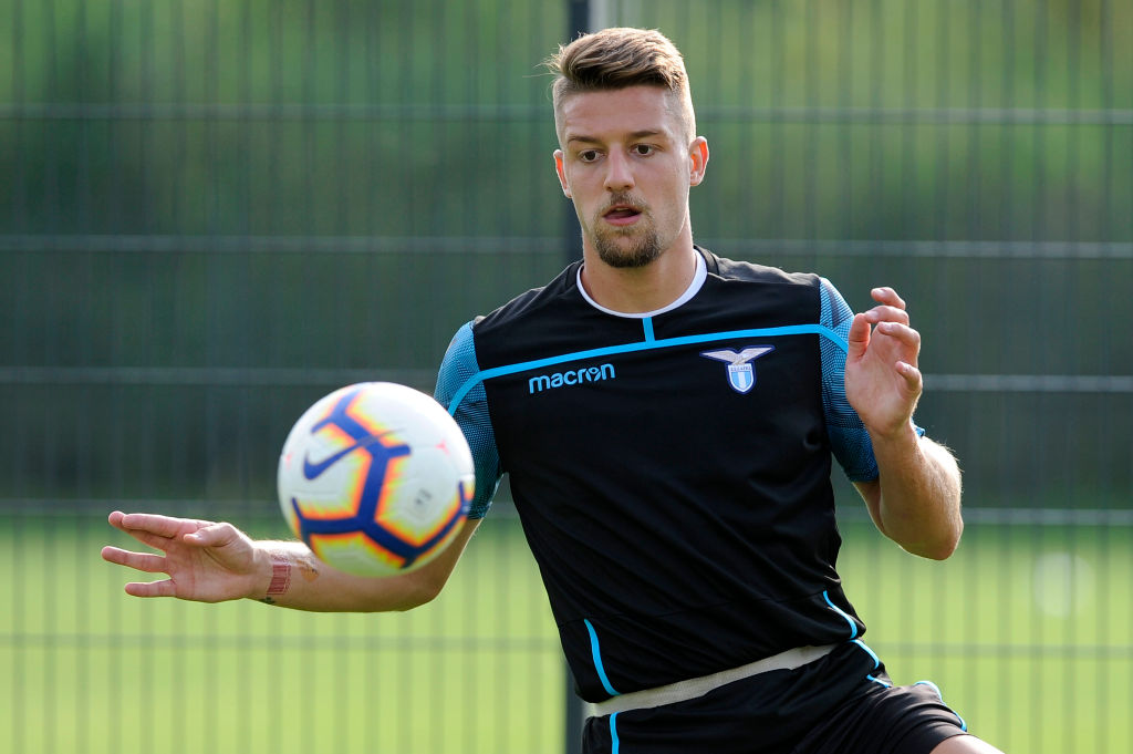 MARIENFELD, GERMANY - AUGUST 08:  Sergej Milinkovic Savic of SS Lazio during the SS Lazio training session on August 8, 2018 in Marienfeld, Germany.  (Photo by Marco Rosi/Getty Images)