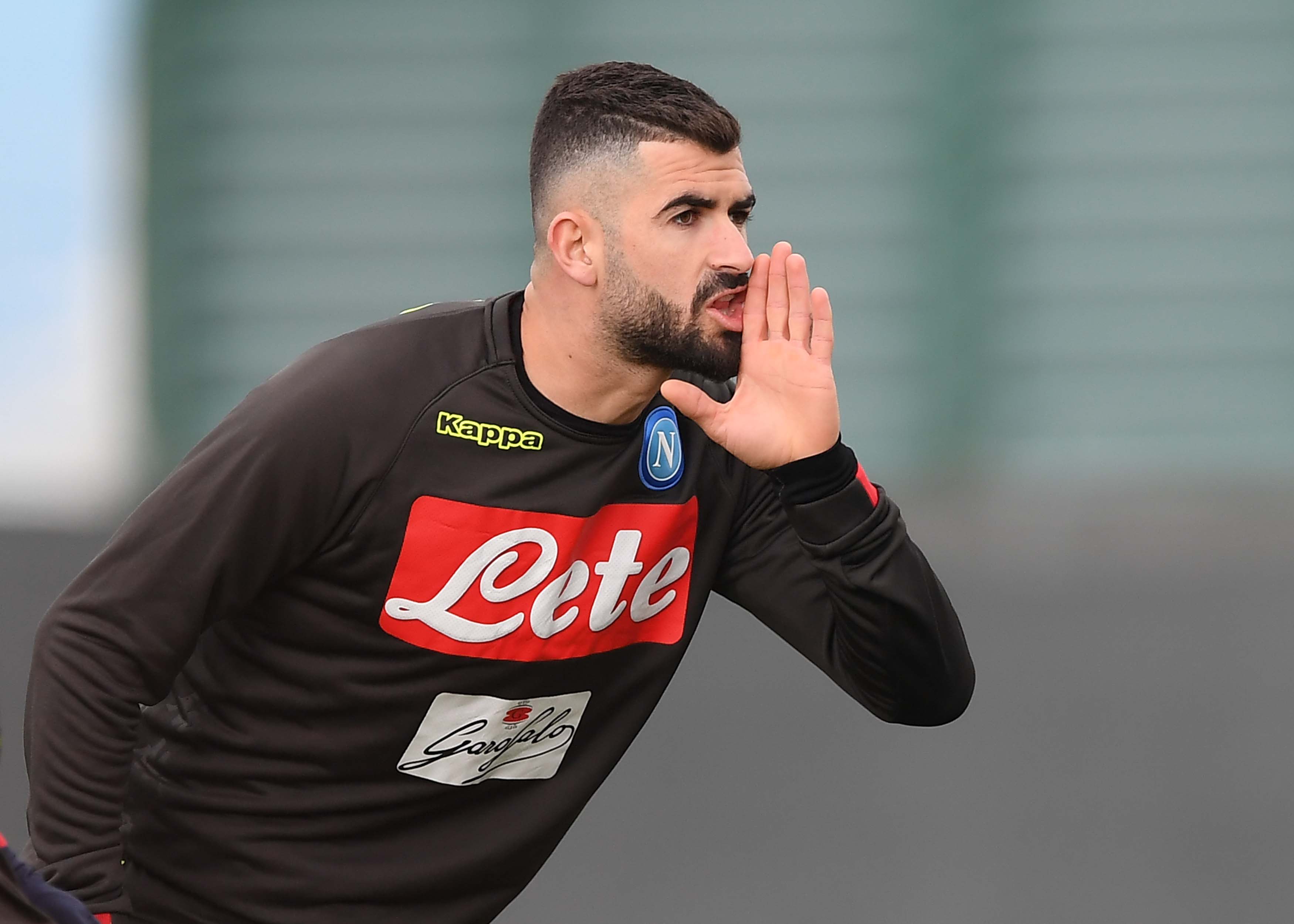 NAPLES, ITALY - JANUARY 17:  Elseid Hysaj during an SSC Napoli Training Session on January 17, 2019 in Naples, Italy.  (Photo by Ciro Sarpa  SSC NAPOLI/SSC NAPOLI via Getty Images)