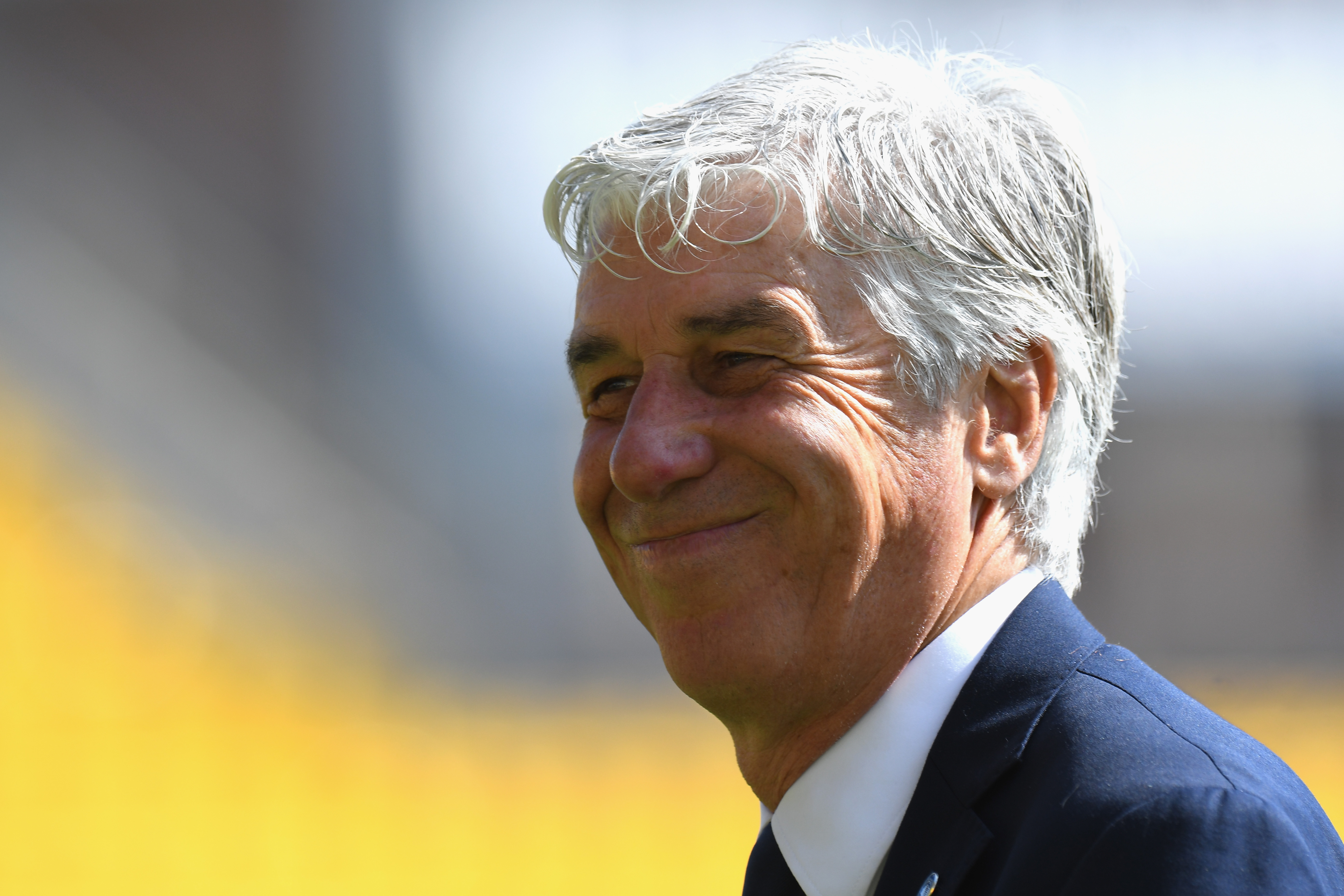 PARMA, ITALY - MARCH 31:  Gian Piero Gasperini head coach of Atalanta BC looks on during the Serie A match between Parma Calcio and Atalanta BC at Stadio Ennio Tardini on March 31, 2019 in Parma, Italy.  (Photo by Alessandro Sabattini/Getty Images)