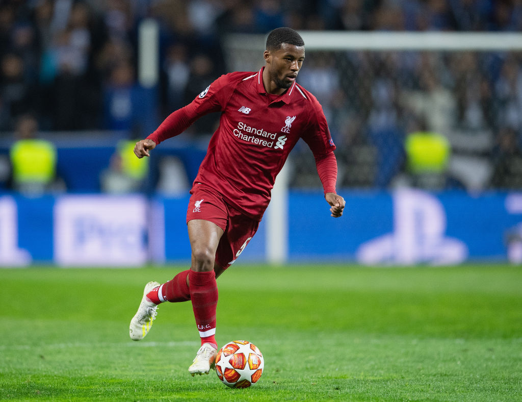 PORTO, PORTUGAL - APRIL 17: Georginio Wijnaldum of Liverpool controls the ball during the UEFA Champions League Quarter Final second leg match between Porto and Liverpool at Estadio do Dragao on April 17, 2019 in Porto, Portugal. (Photo by Matthias Hangst/Getty Images)