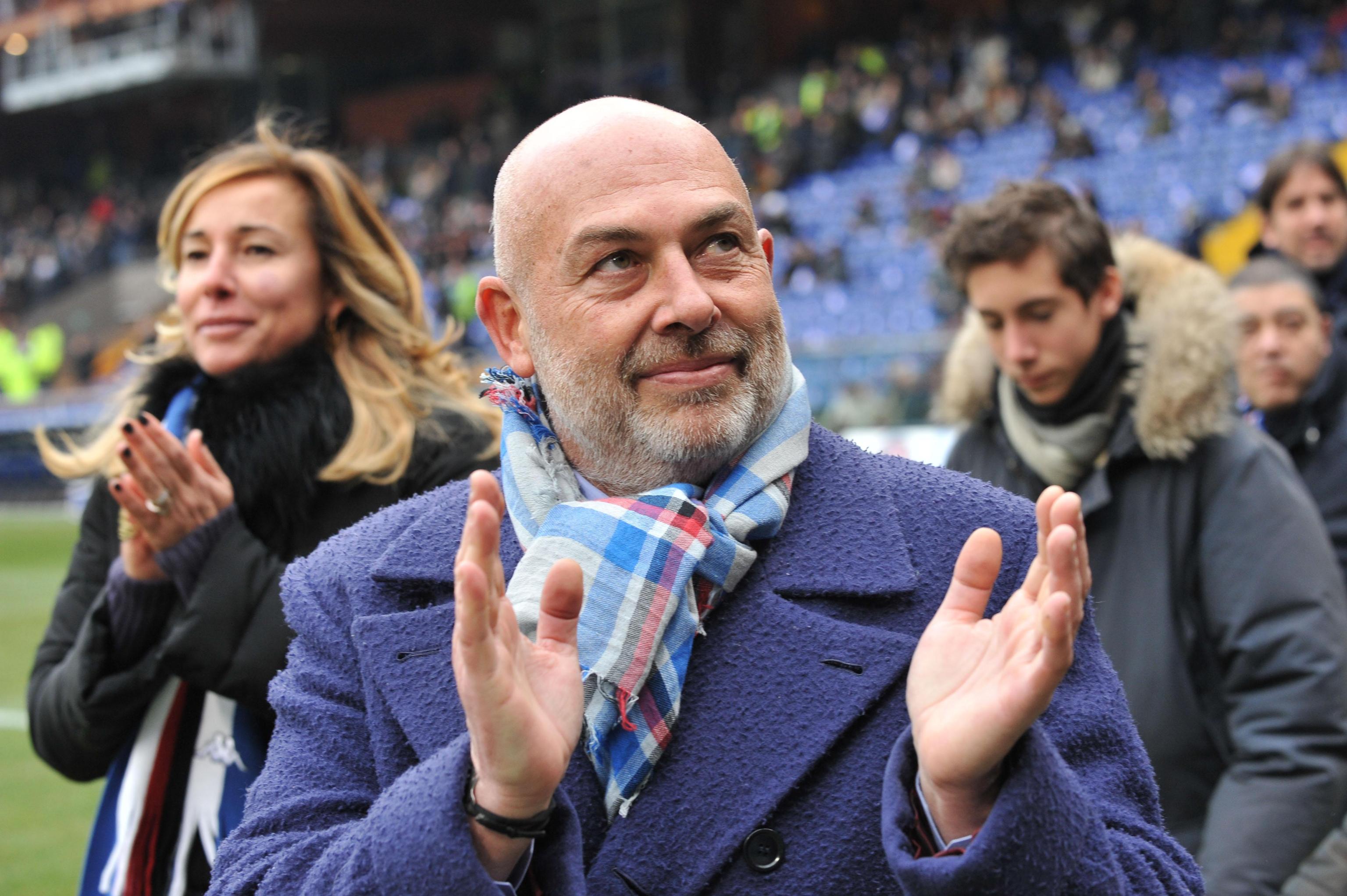 CALCIO: SAMP-PESCARA; CORI E STRISCIONI, OMAGGIO A GARRONE