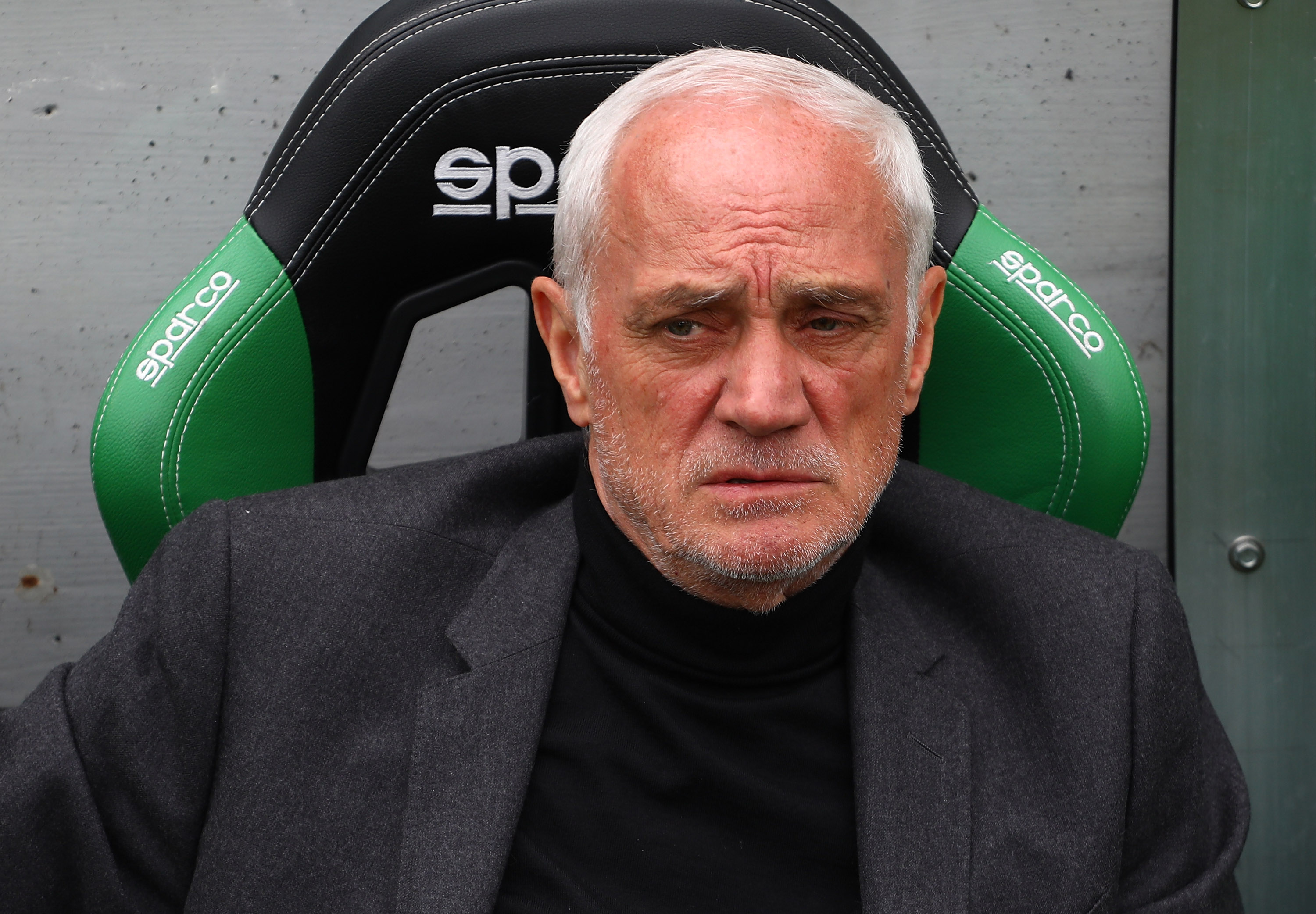 REGGIO NELL'EMILIA, ITALY - MAY 11:  Atalanta BC President Antonio Percassi looks on before the Serie A match between Atalanta BC and Genoa CFC at Mapei Stadium - Citta del Tricolore on May 11, 2019 in Bergamo,  (Photo by Marco Luzzani/Getty Images)