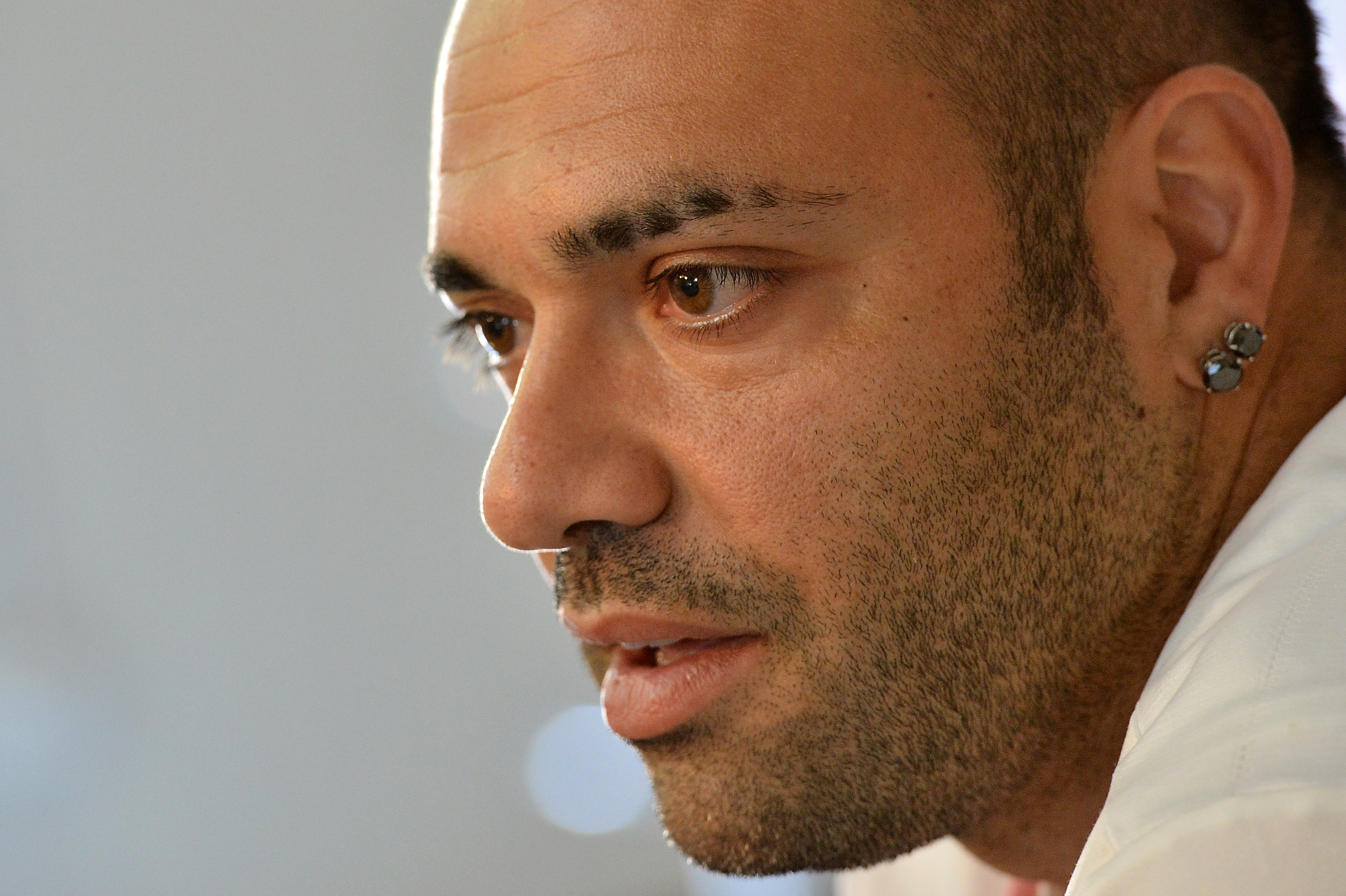 PALERMO, ITALY - MAY 06:  Captain Fabrizio Miccoli of Palermo answers questions during a press conference at Campo Tenente Onorato on May 6, 2013 in Palermo, Italy.  (Photo by Tullio M. Puglia/Getty Images)